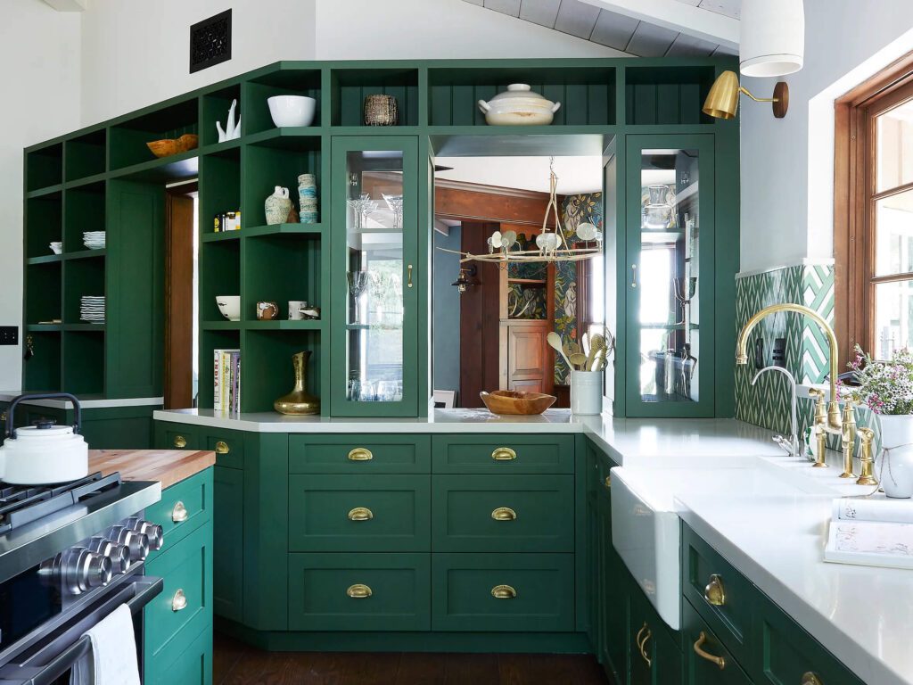 green kitchen cabinets 2024